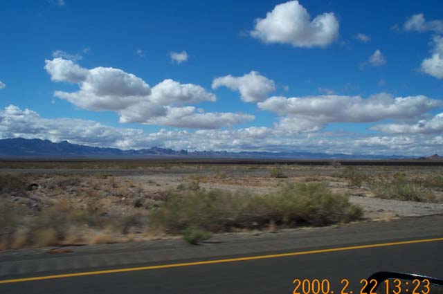 The desert on the way to Kingman, Arizona.