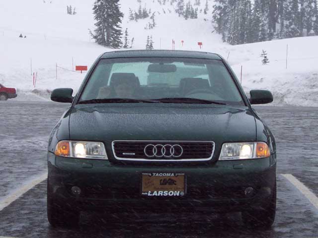 Audi A4 with Xenon headlights on