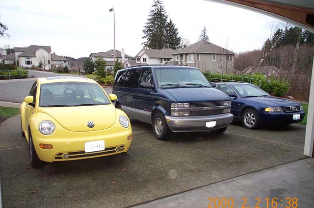 Cars in driveway