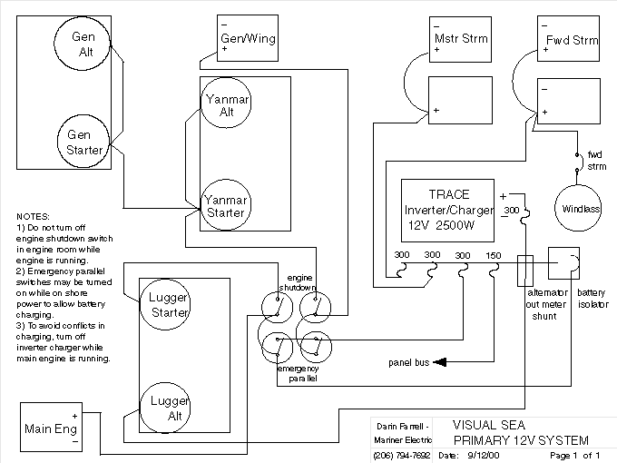 Visual Sea 12V circuit diagram